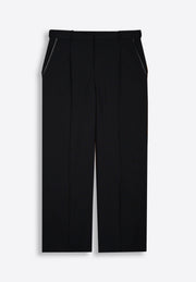 Black linen trousers with tailored fit by East Vibe